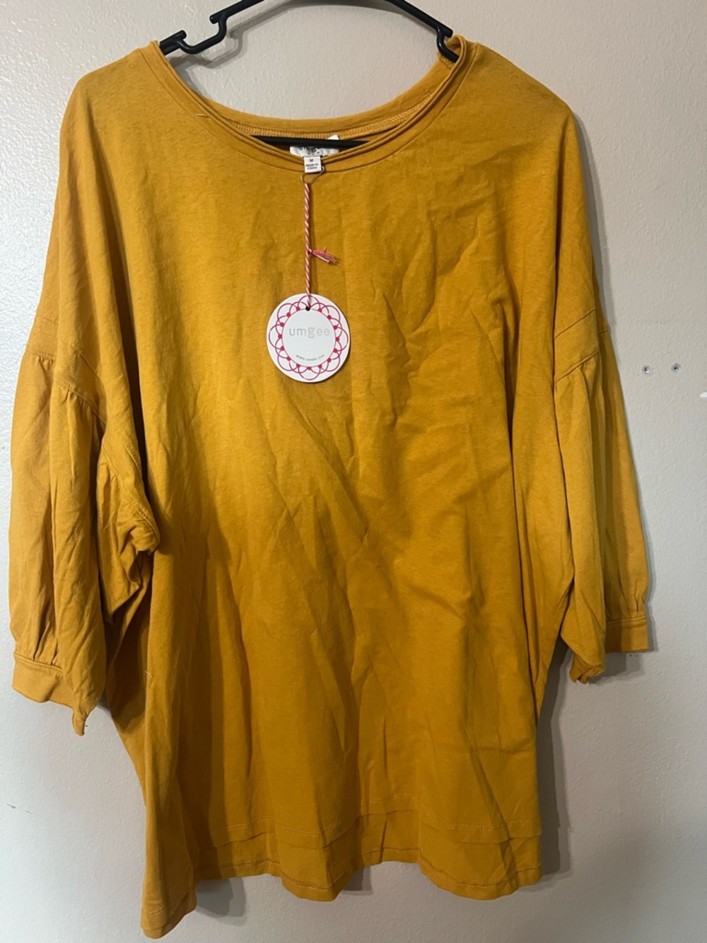 Umgee Mustard Oversized Long Sleeve Tunic